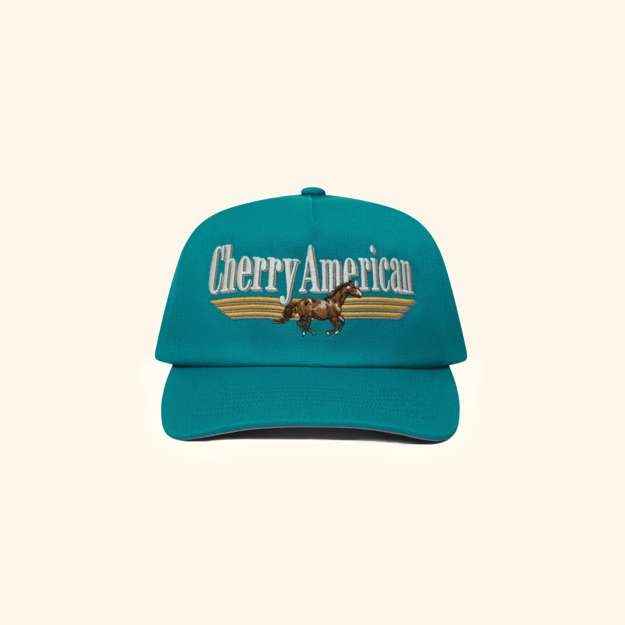 Image of Cherry American 5 Panel Hat (Teal)