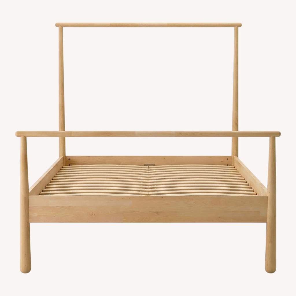 Image of Ikea Gjöra Natural Wood Queen Bed Frame