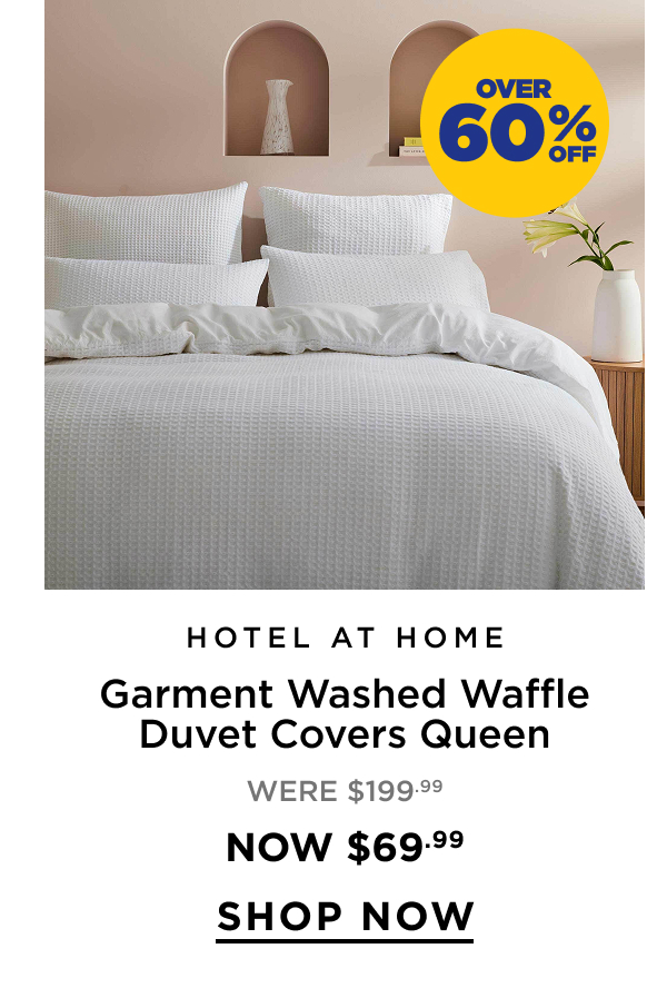 Hotel At Home	Garment Washed Waffle Duvet Covers