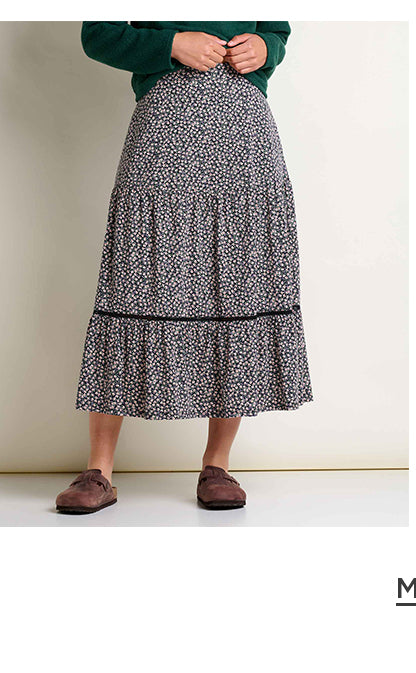 Marigold Tiered Midi Skirt