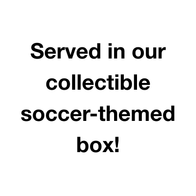 Served in our collectible soccer-themed box!