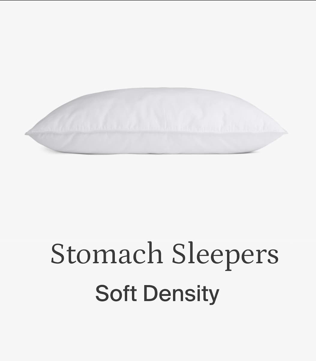 Stomach sleepers. Soft density.