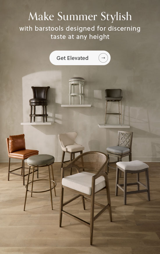 Make summer stylish with barstools designed for discerning taste at any height - Get Elevated