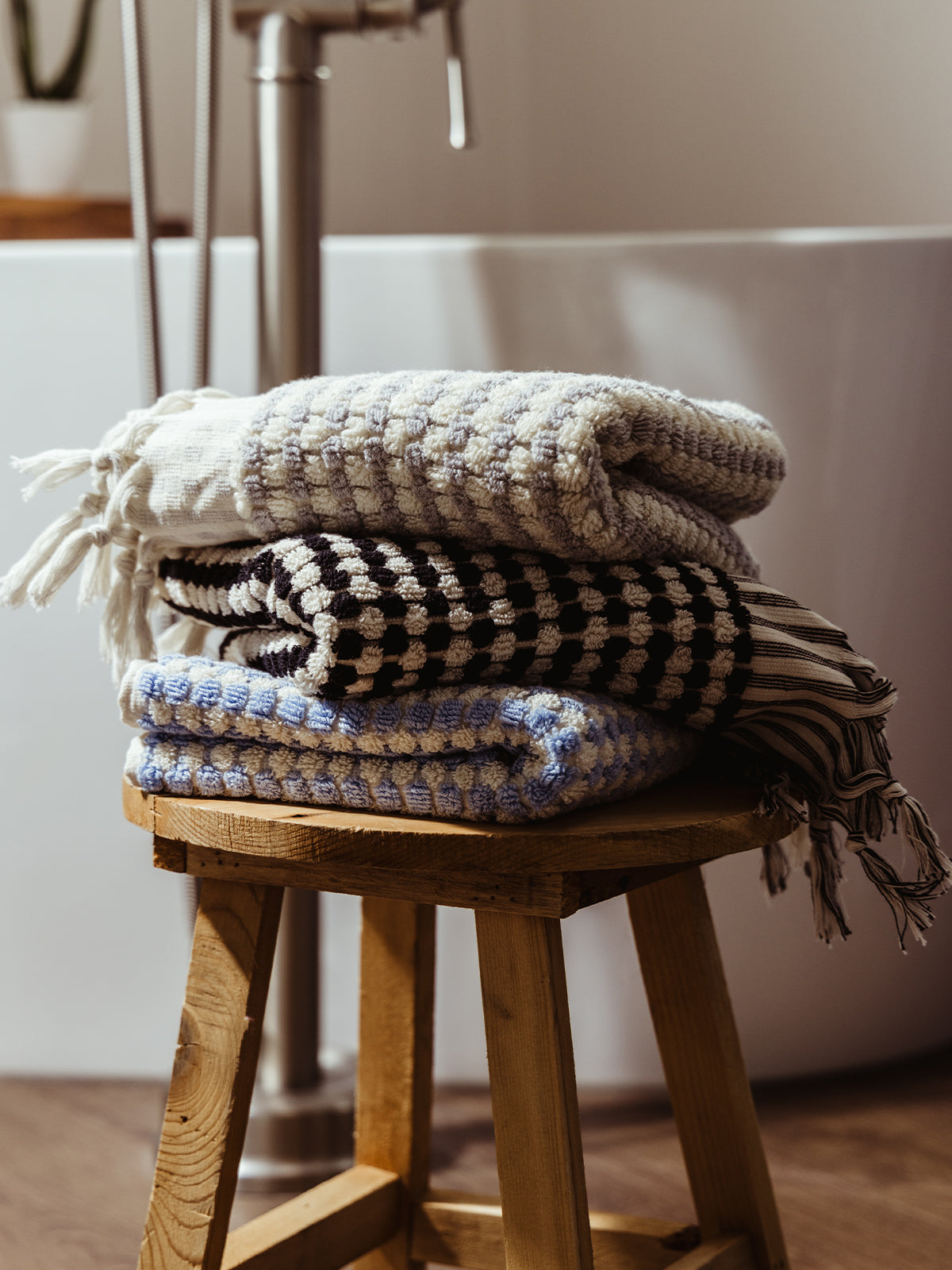 Image of Turkish Hand Towel with Tassels