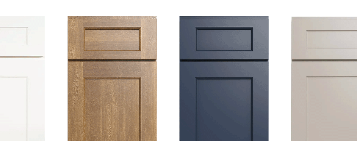 Different colored sample doors