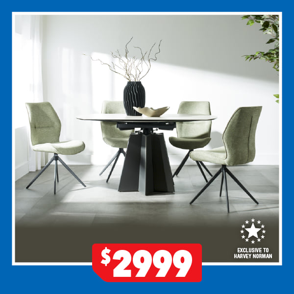 Magnesa 5-Piece Oval Extension Dining Suite