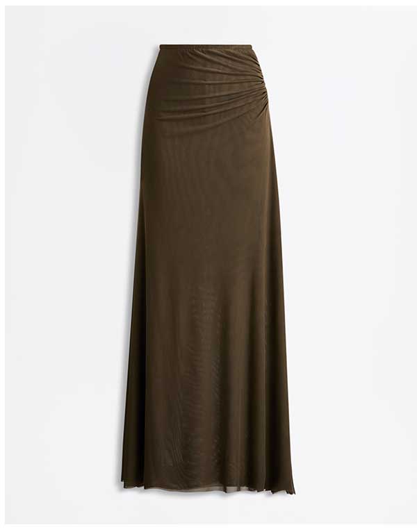 Mesh Draped Skirt