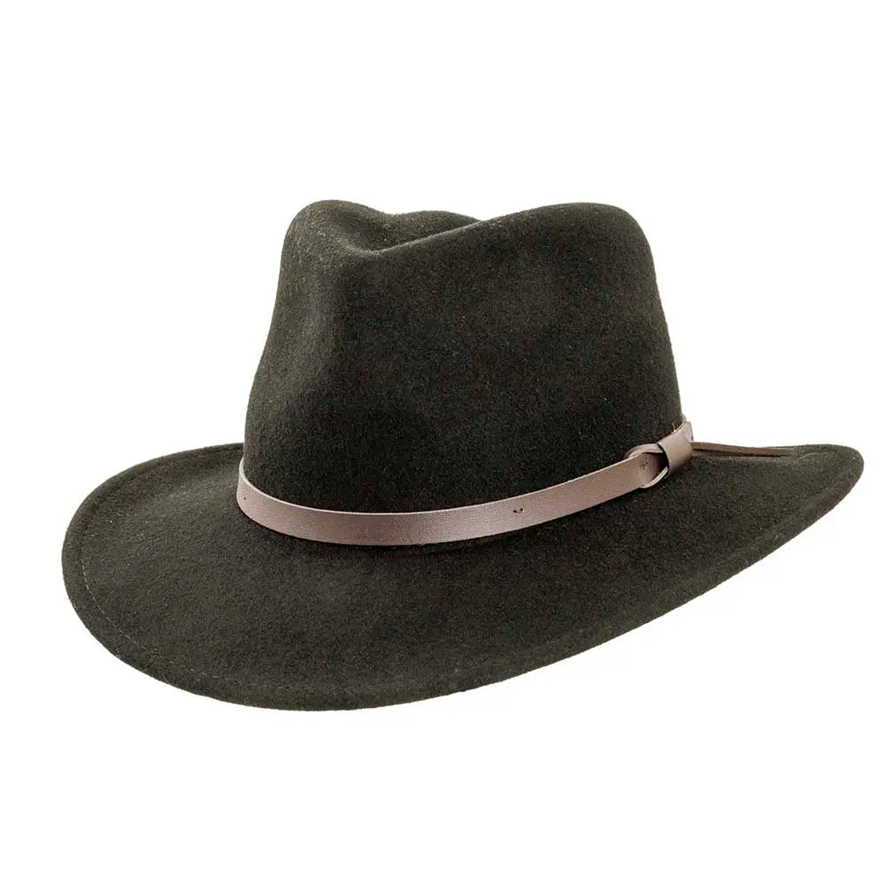 Image of Pathfinder | Mens Black Wool Felt Outback Hat