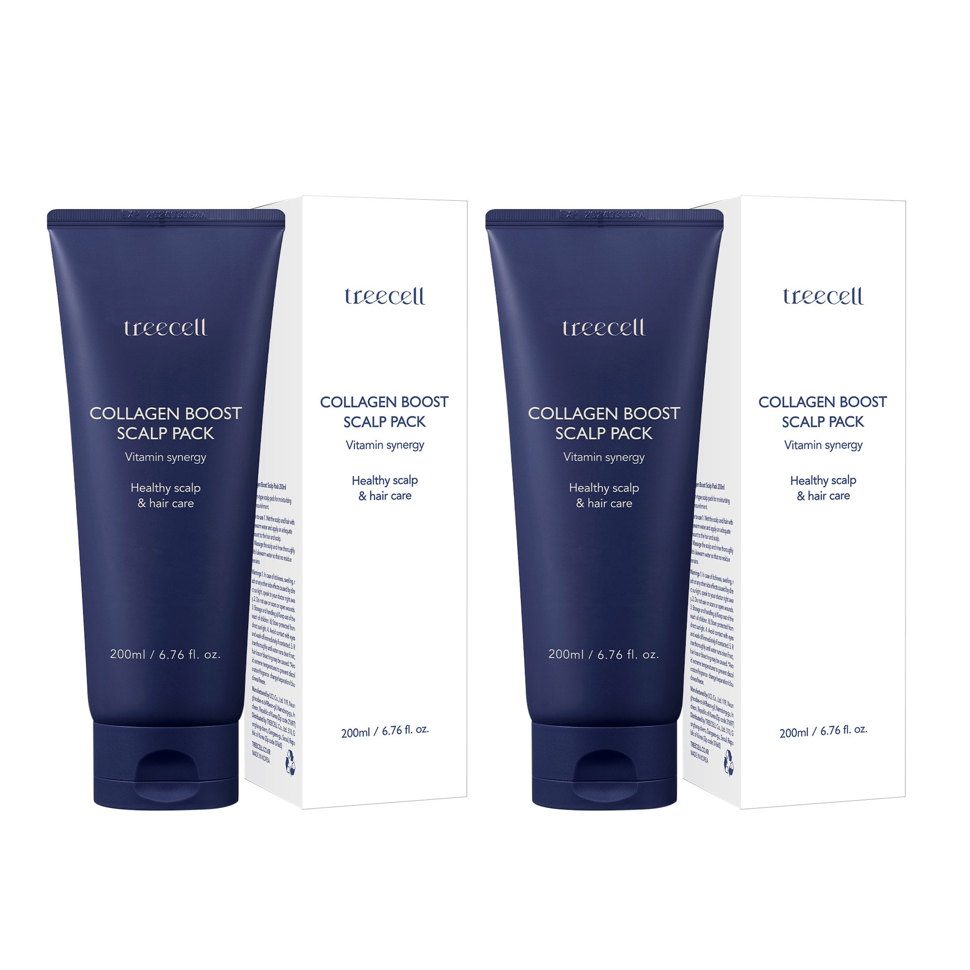 Treecell Collagen Boost Scalp Pack, 6.76 fl oz, 2-Pack