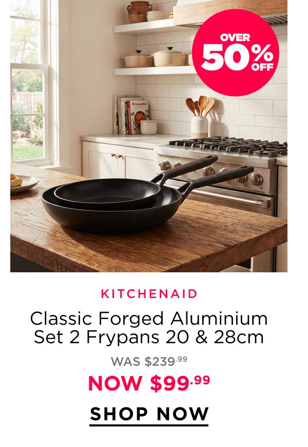 KitchenAid	Classic Forged Aluminium Set 2 Frypans 20 & 28cm