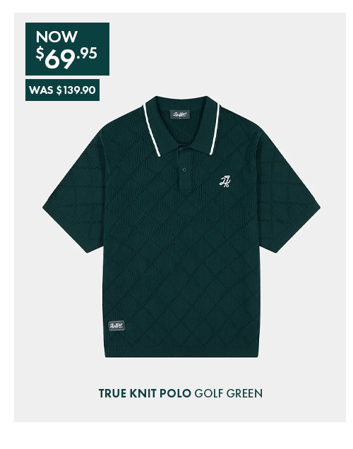 TRUE KNIT POLO GOLF GREEN