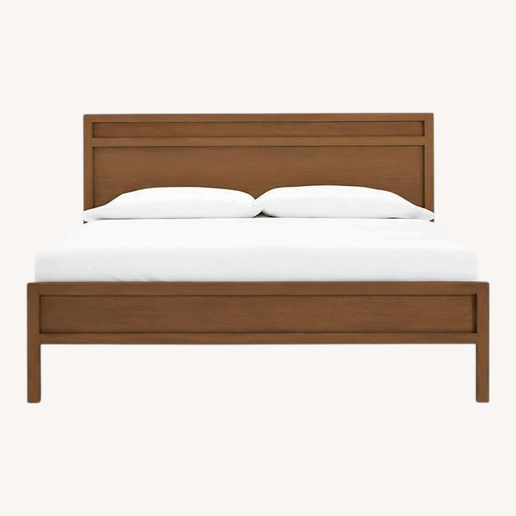Image of Crate & Barrel Keane Driftwood Solid King Bed Frame