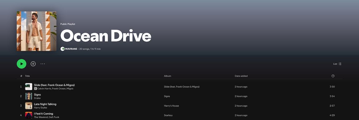 an image of a screen shot of a music player on a computer