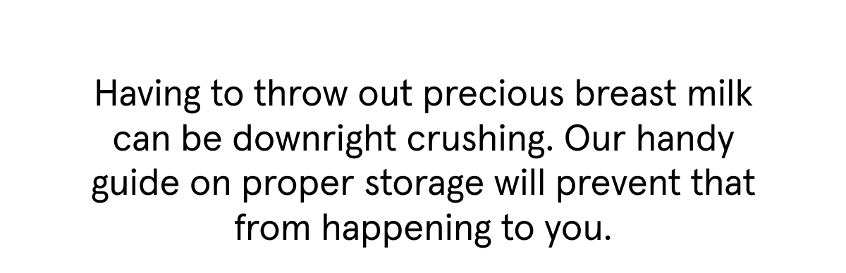 How to store breastmilk