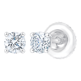 Round Brilliant 0.36 ctw Diamond 14kt White Gold Stud Earrings