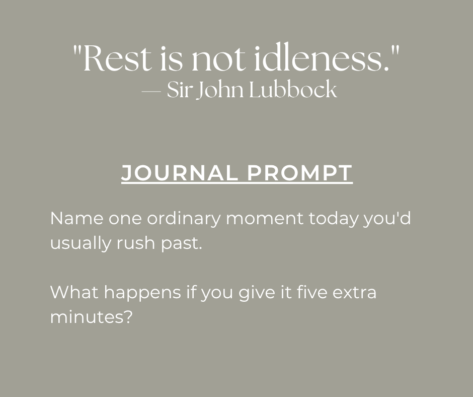 quote and journal prompt that match today's Sunday, Reset