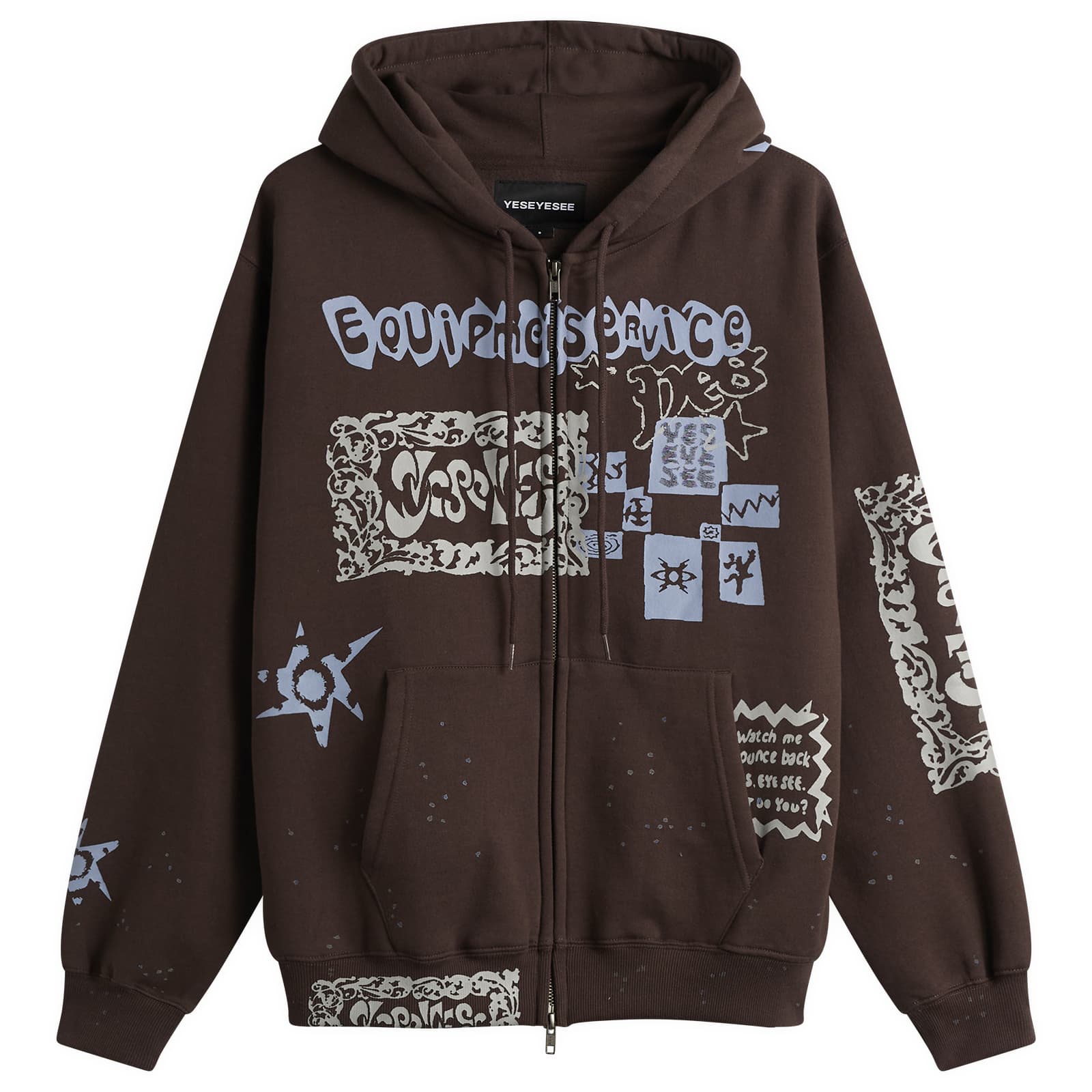 YESEYESEE Scanned Zip-up Hoodie