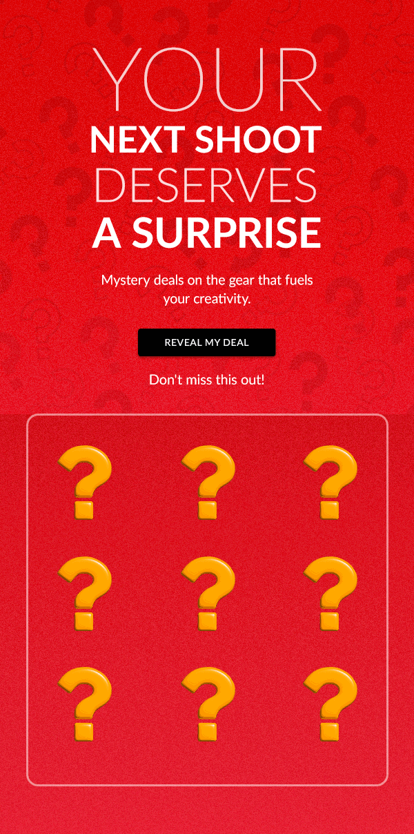 Your Next Shoot Deserves a Surprise | Reveal My Deal
