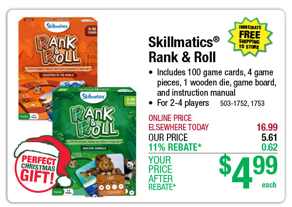Skillmatics® Rank & Roll - ONLY $4.99 After Rebate*!