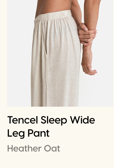 Tencel Sleep Wide Leg Pant Heather Oat