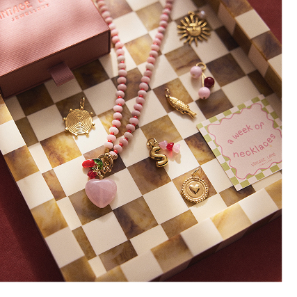 Week Of Necklaces Mix And Match Charm Gingham Necklace