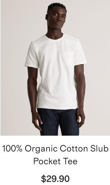 100% Organic Cotton Slub Pocket Tee