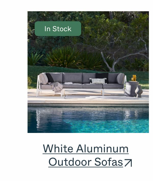 White Aluminum Outdoor Sofas