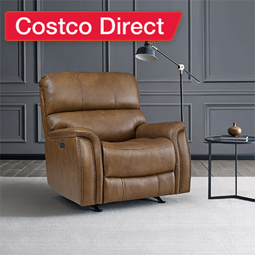 Barcalounger Presley Leather Power Rocker Recliner with Power Headrest