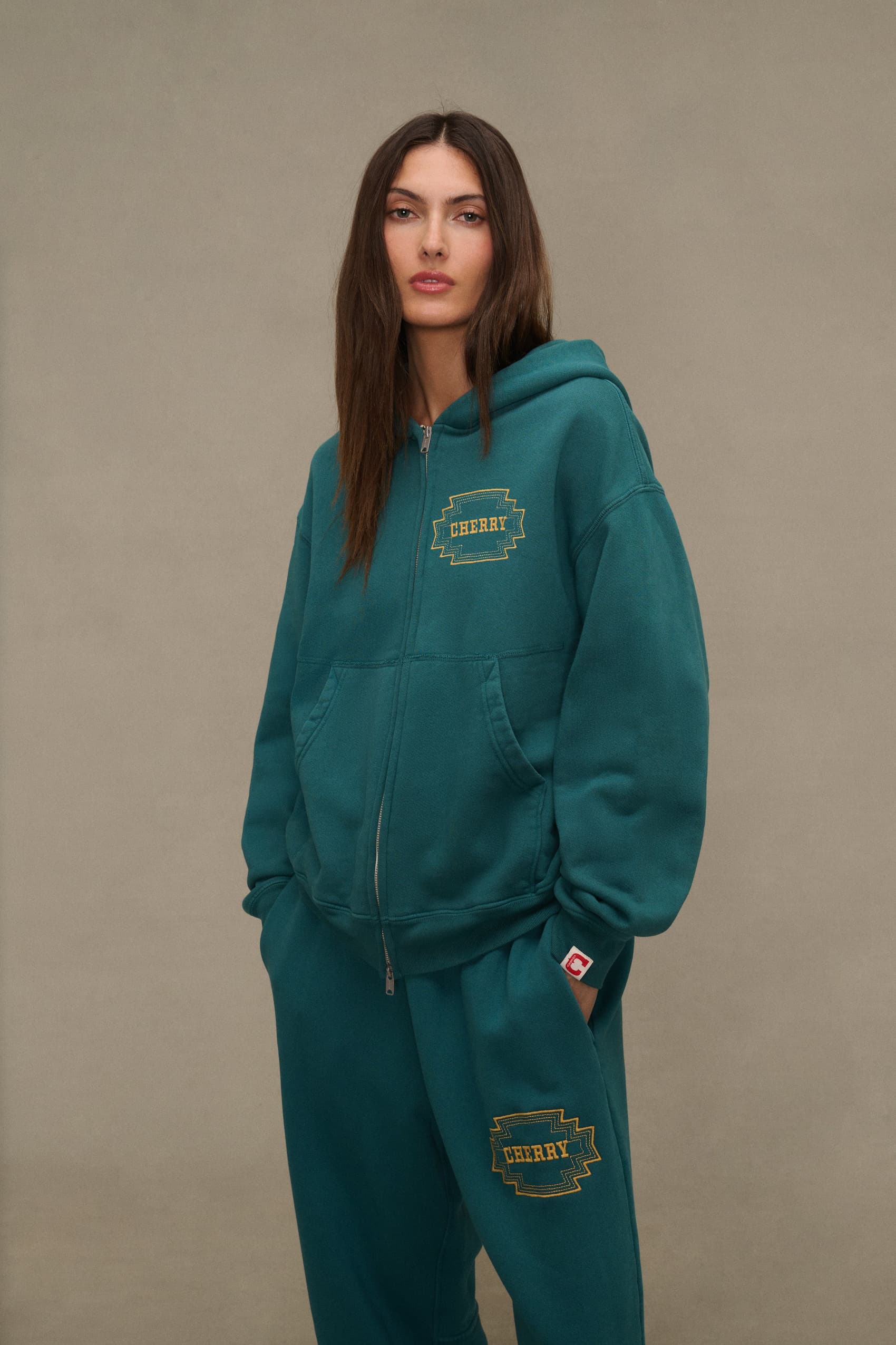 Embroidered Navajo Zip Up Hoodie