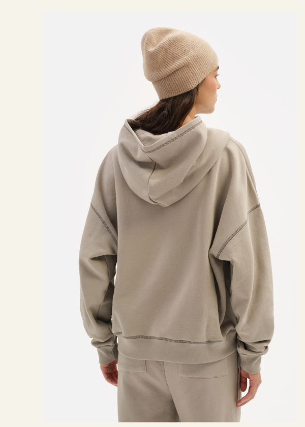 Organic Fleece Contrast Hoodie