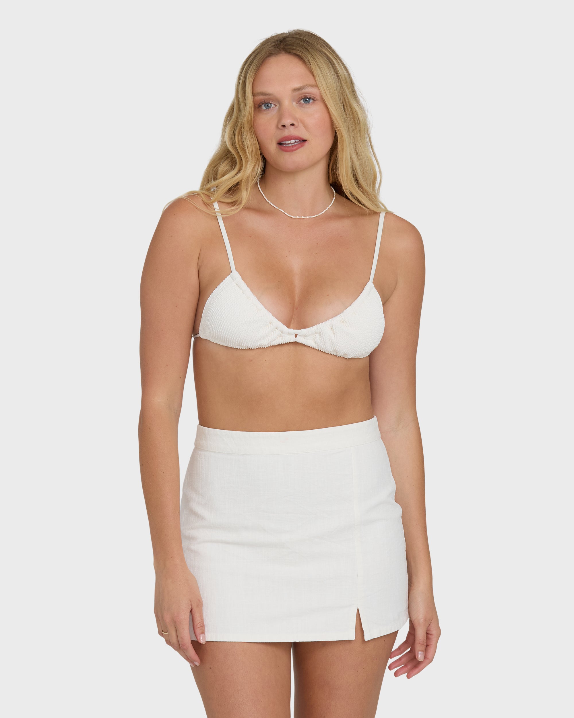 Image of Wave Washed Mini Skirt - Salt Crystal
