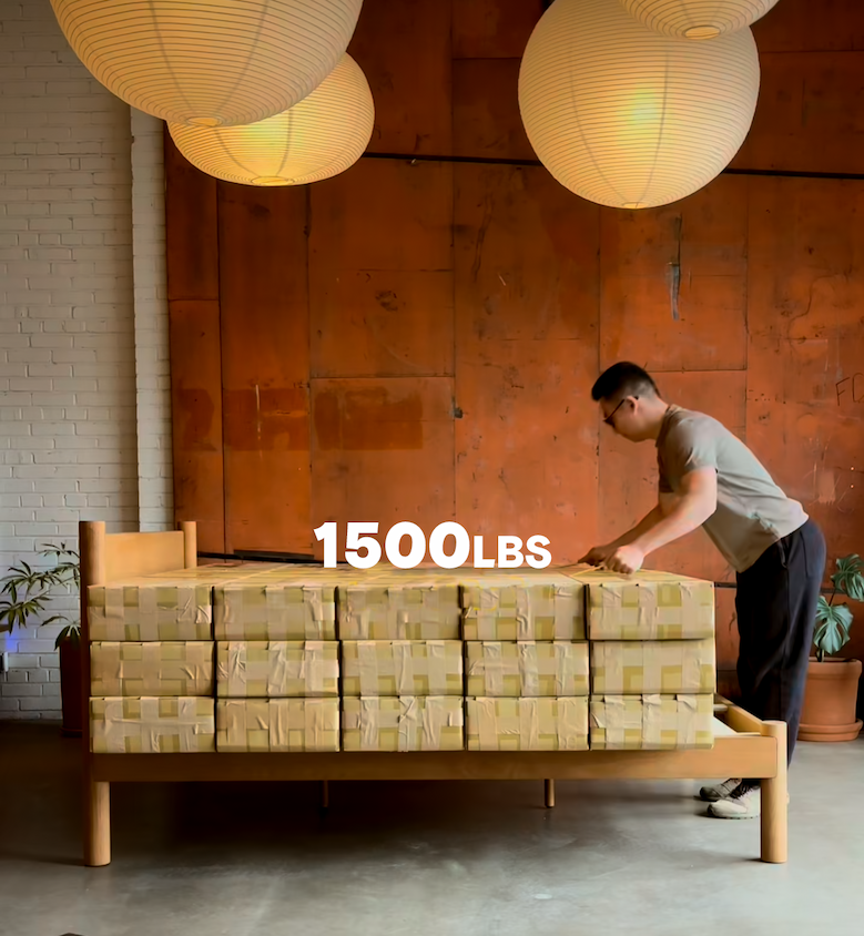 Keeps Heavy Duty Bed Frame Durability Test 1500lbs