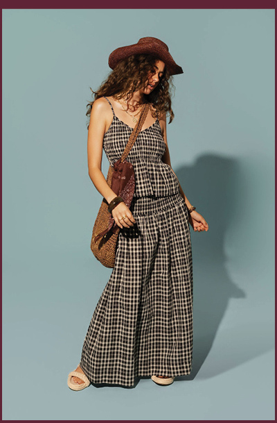 Elementary Shirred Drop Waist Skirt
