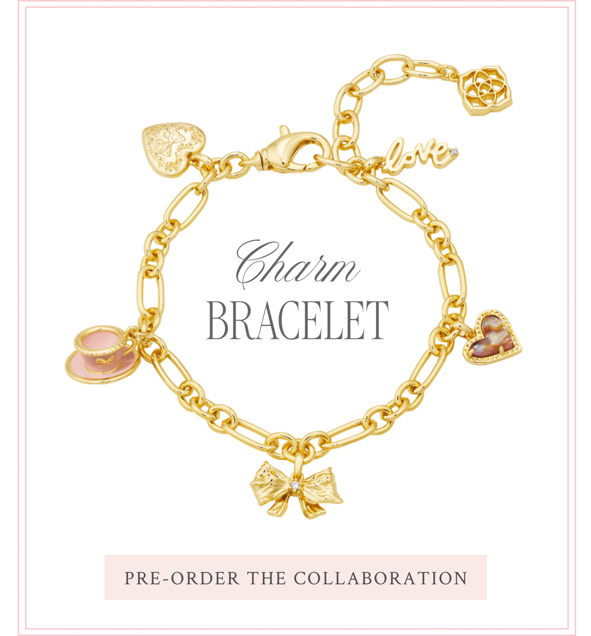Charm Bracelet  Elisa Necklace Bow Stud Earrings  <PRE-ORDER THE COLLABORATION>