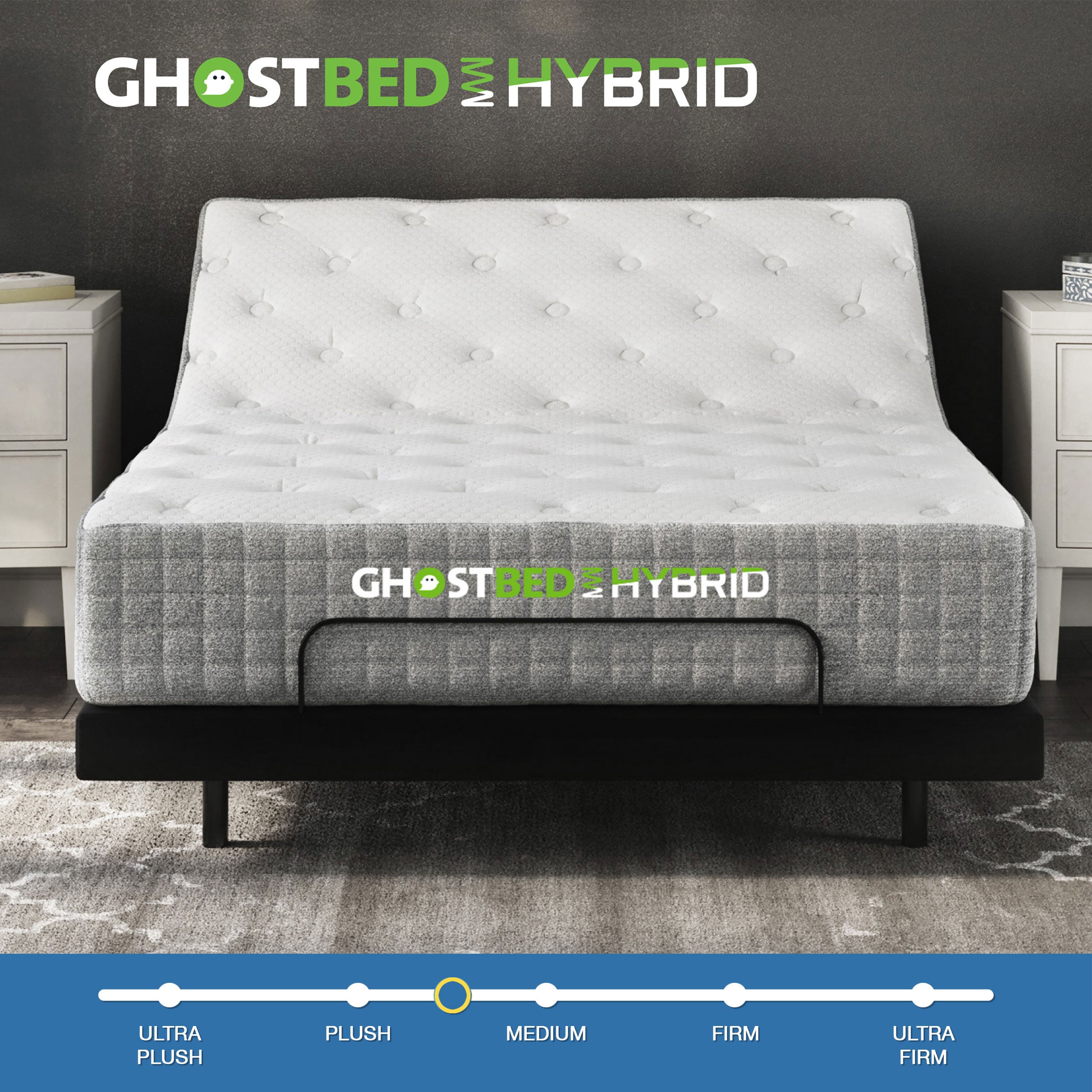 Ghostbed Hybrid 12-inch Medium-Plush Cooling Mattress