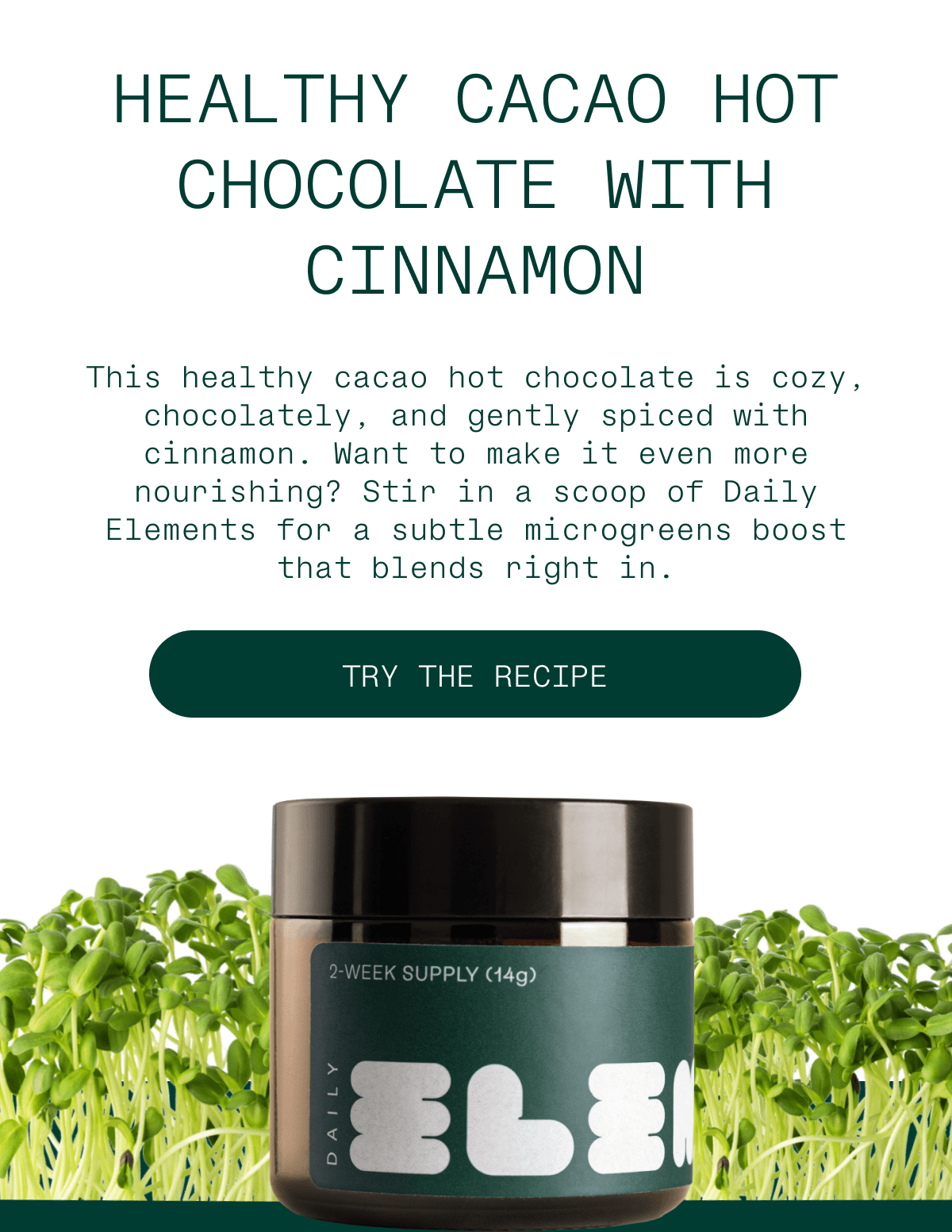Healthy Cacao Hot Chocolate with Cinnamon