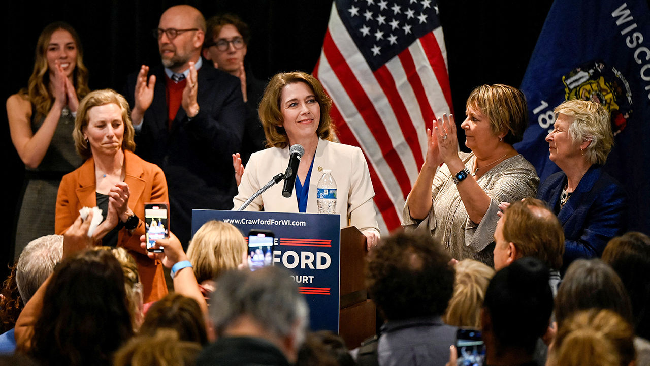 Wisconsin Supreme Court candidate Judge Crawford's election night in Madison