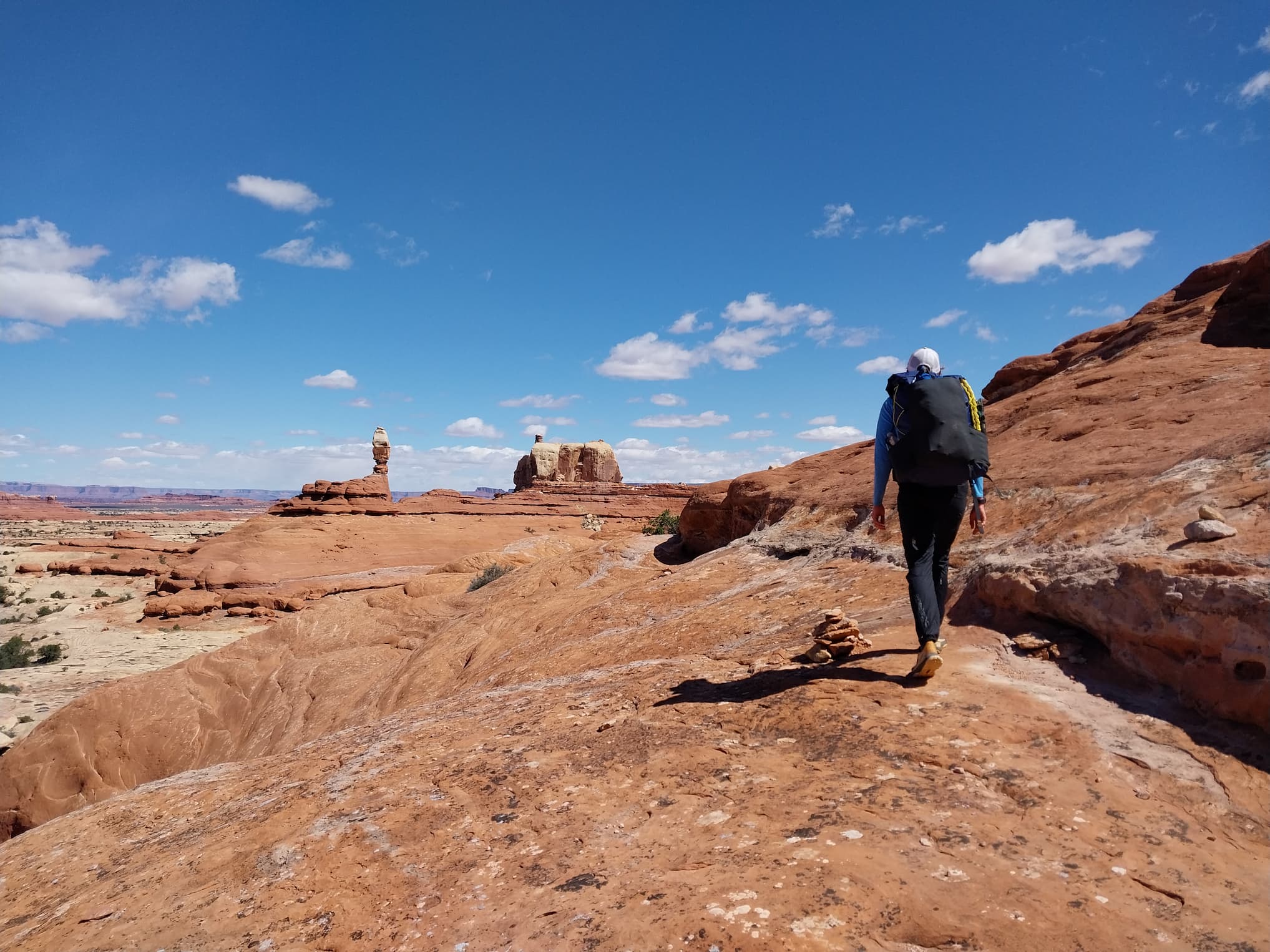 women hiking in desert