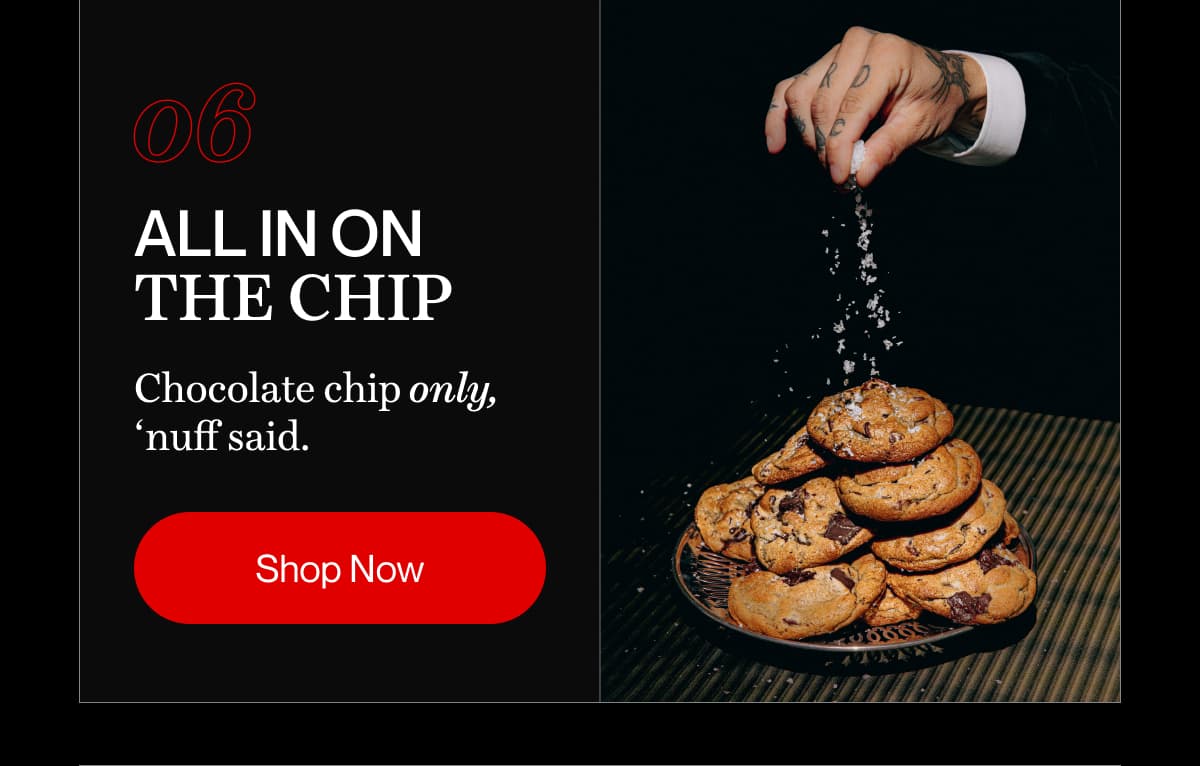 06 all in on the chip | Chocolate chip only, ‘nuff said.  | Shop Now