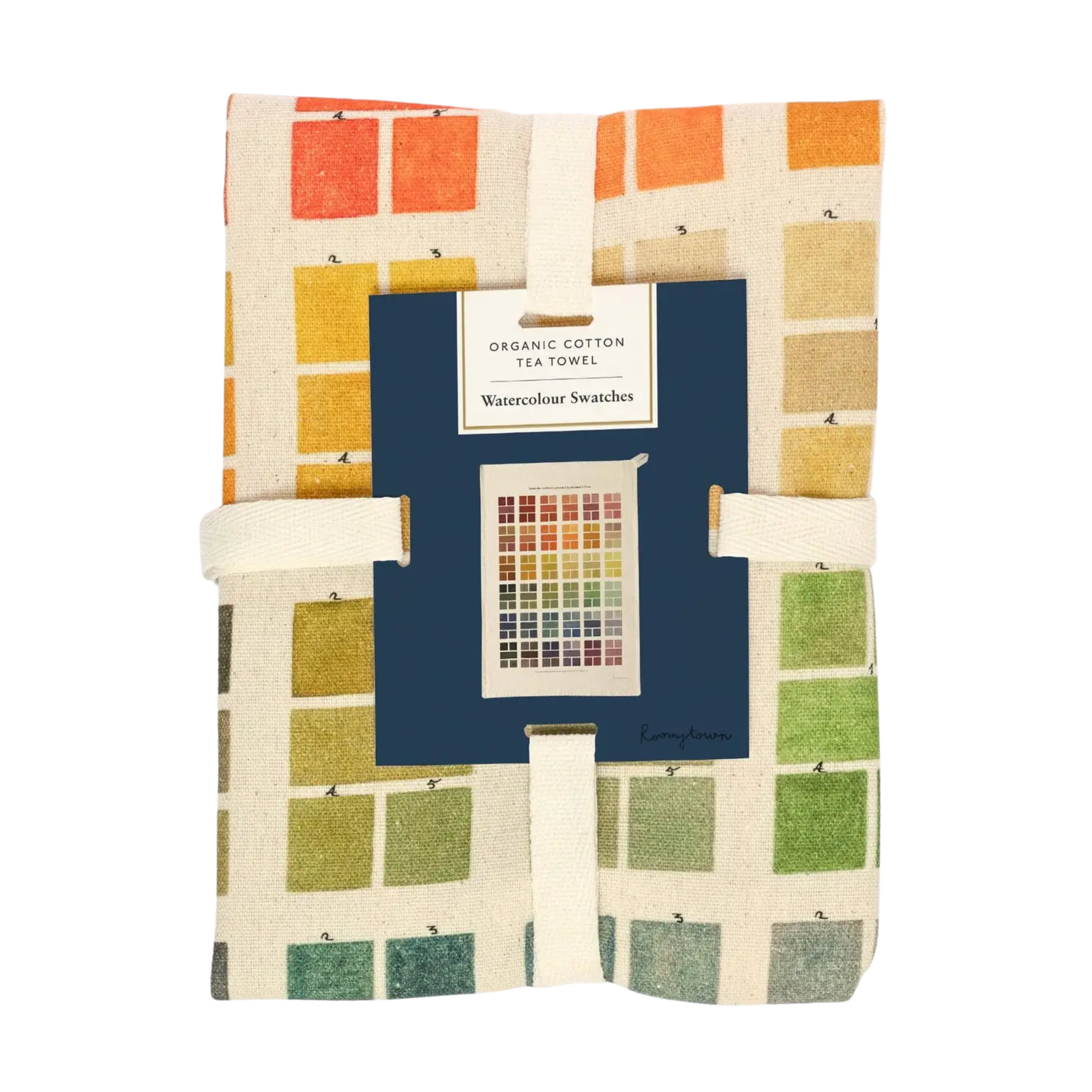 Image of Organic Cotton Tea Towel - Watercolor Swatches