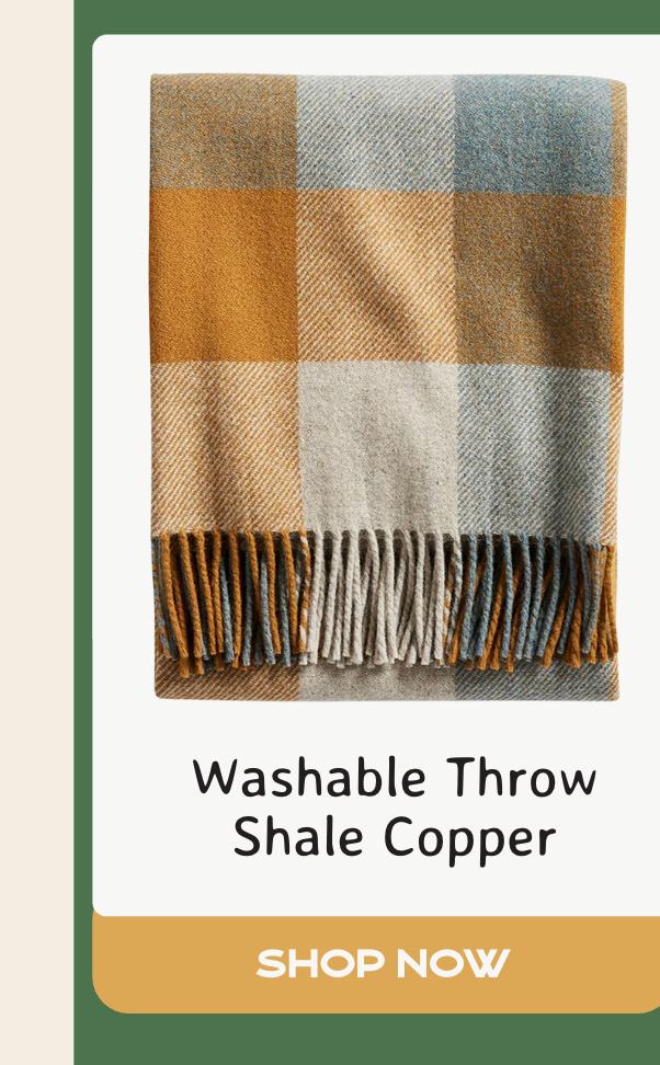Washable Throw Shale Copper