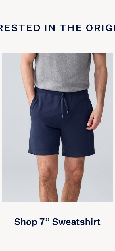 ACE Sweatshort 7” in Total Eclipse with text "Shop 7" sweatshort