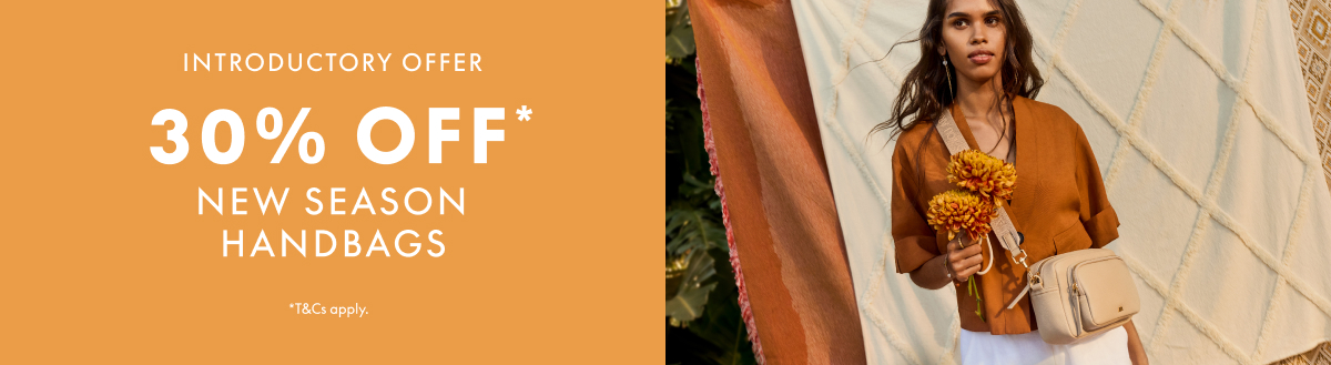 Introductory Offer - 30% off* New Season Handbags