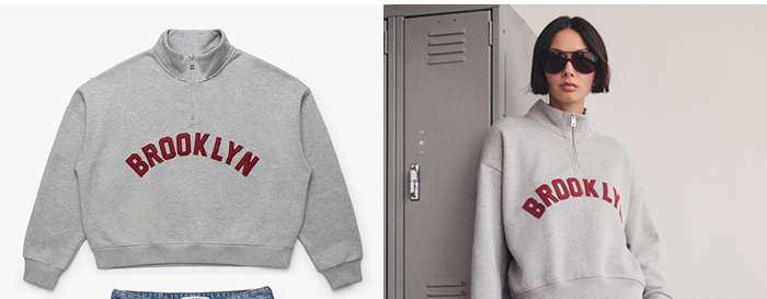 Women Brooklyn Half Zip Sweatshirt