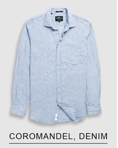 Shop Coromandel Sports Fit Shirt, Denim online and instore at Rodd & Gunn