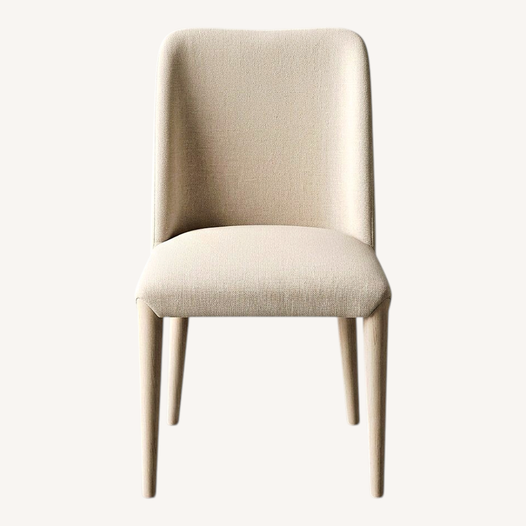 Image of Lazzoni Aria White Fabric Dining Chairs