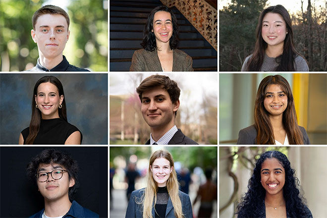 Tristen Brisky, Charissa Howard, Jean Kim, Griffin Pitt, Andrew Schmidt, Sriya Teerdhala, Jordan Liu, Caroline Magdolen, and Megha Thomas. 