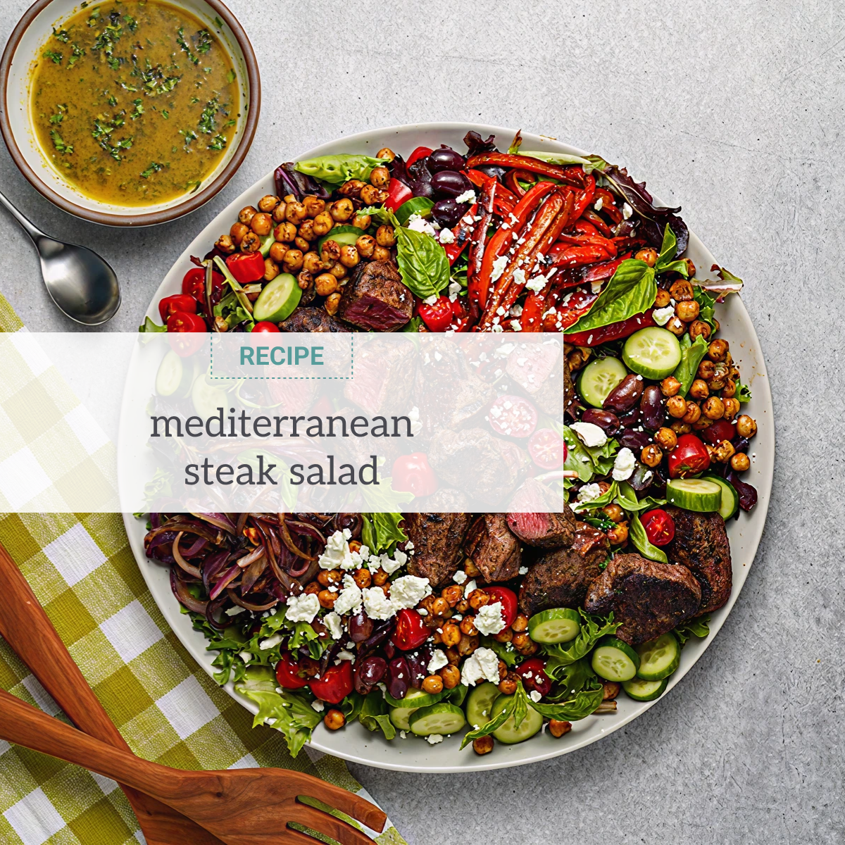 Mediterranean steak salad recipe