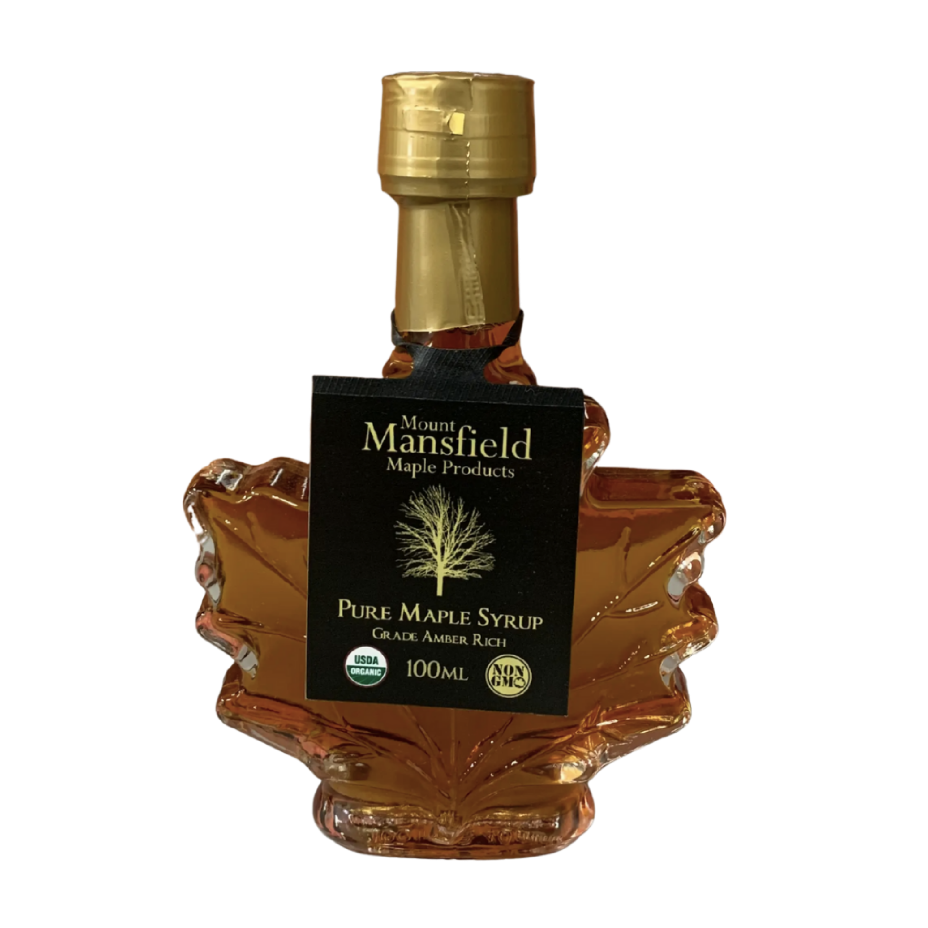 Image of Pure Vermont Maple Syrup in Maple Leaf Bottle