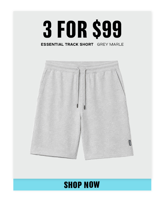 ESSENTIAL TRACK SHORT GREY MARLE
